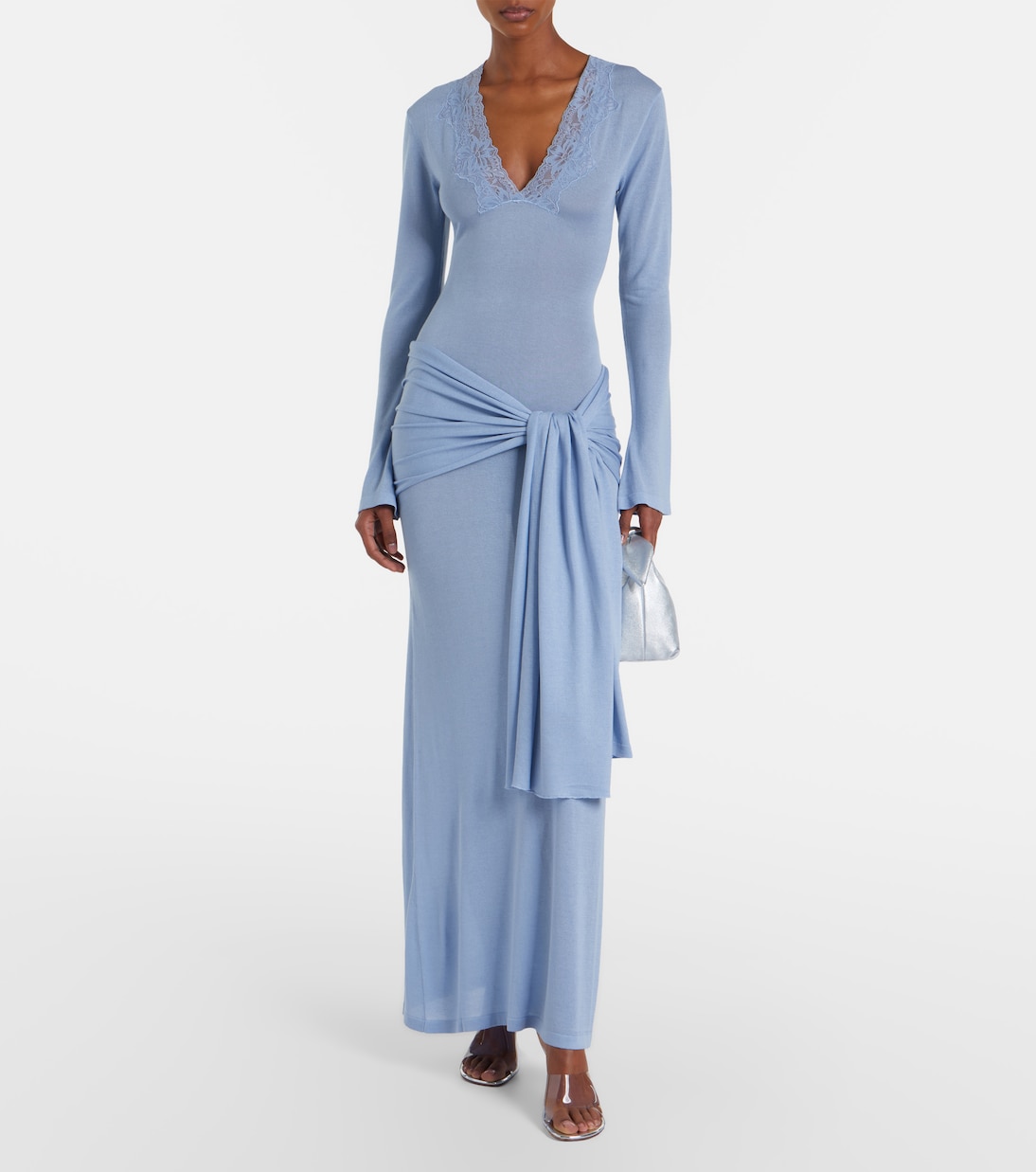 Lace-trimmed maxi dress | Aya Muse