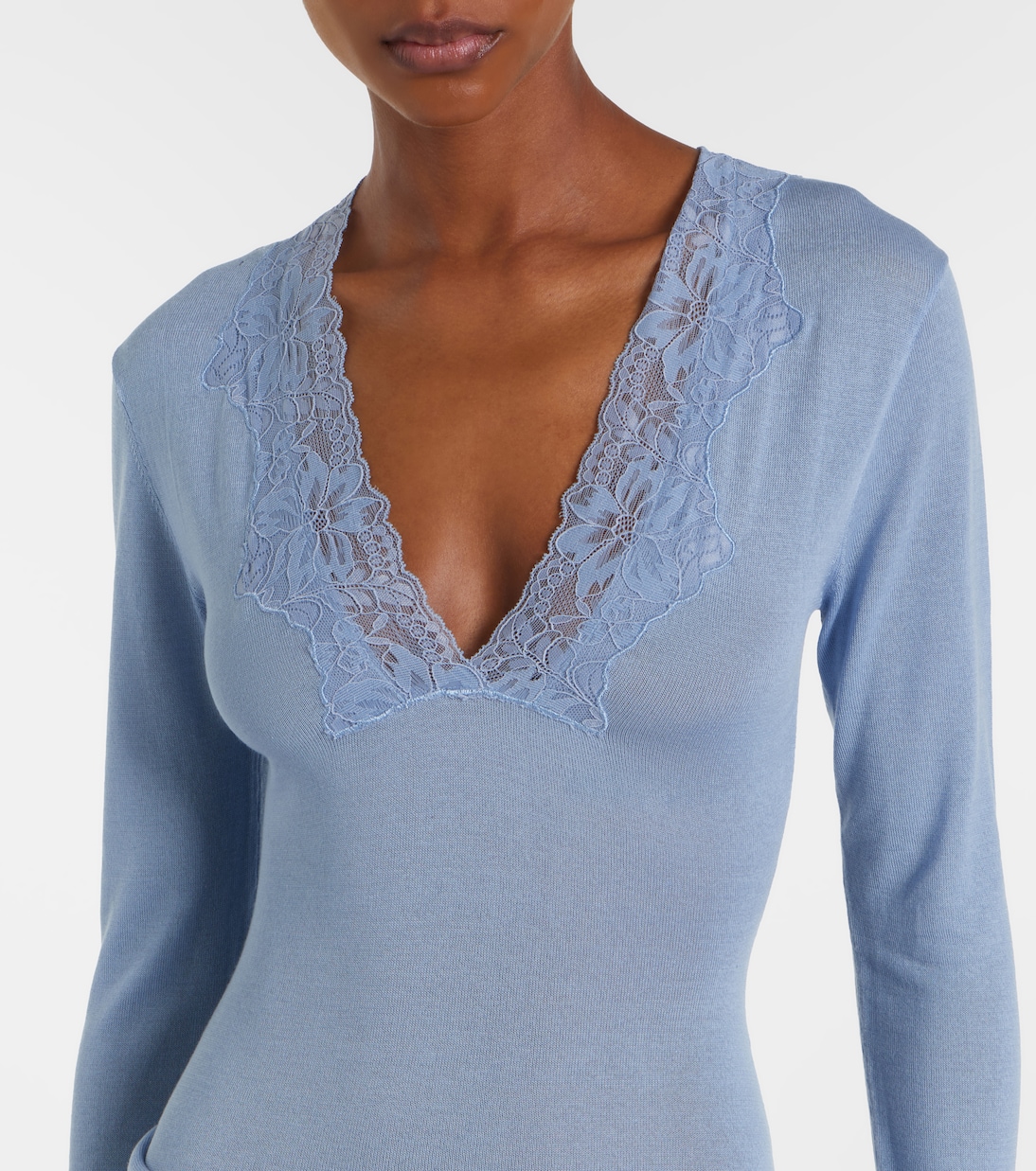 Lace-trimmed maxi dress | Aya Muse