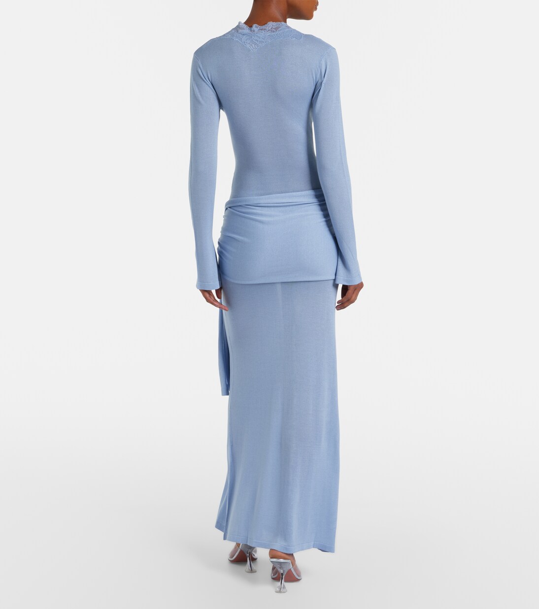 Lace-trimmed maxi dress | Aya Muse