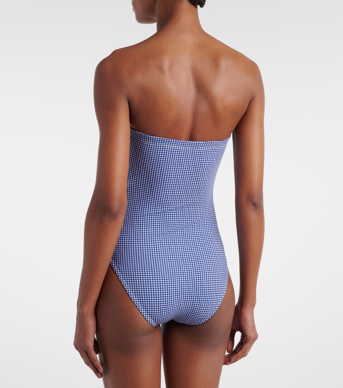 Bow-detail gingham swimsuit | Karla Colletto