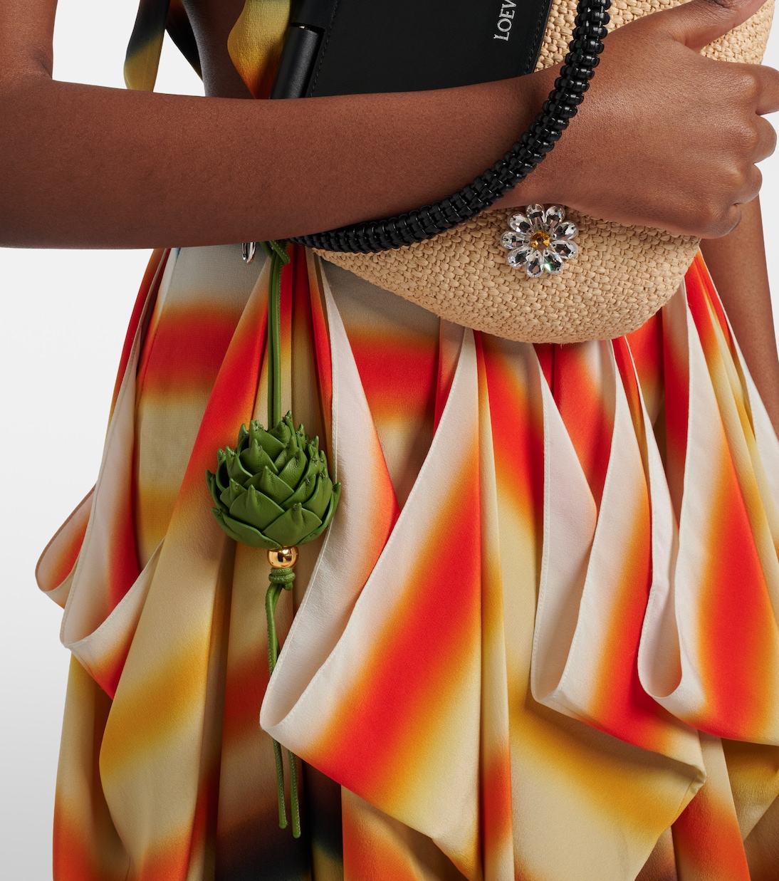 Artichoke leather bag charm | Loewe