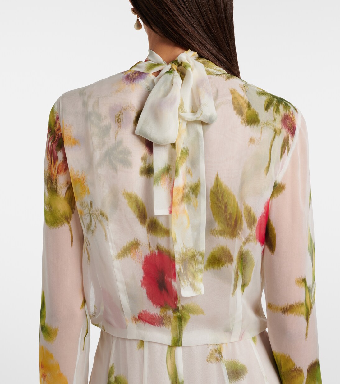 Floral silk chiffon gown | Oscar de la Renta