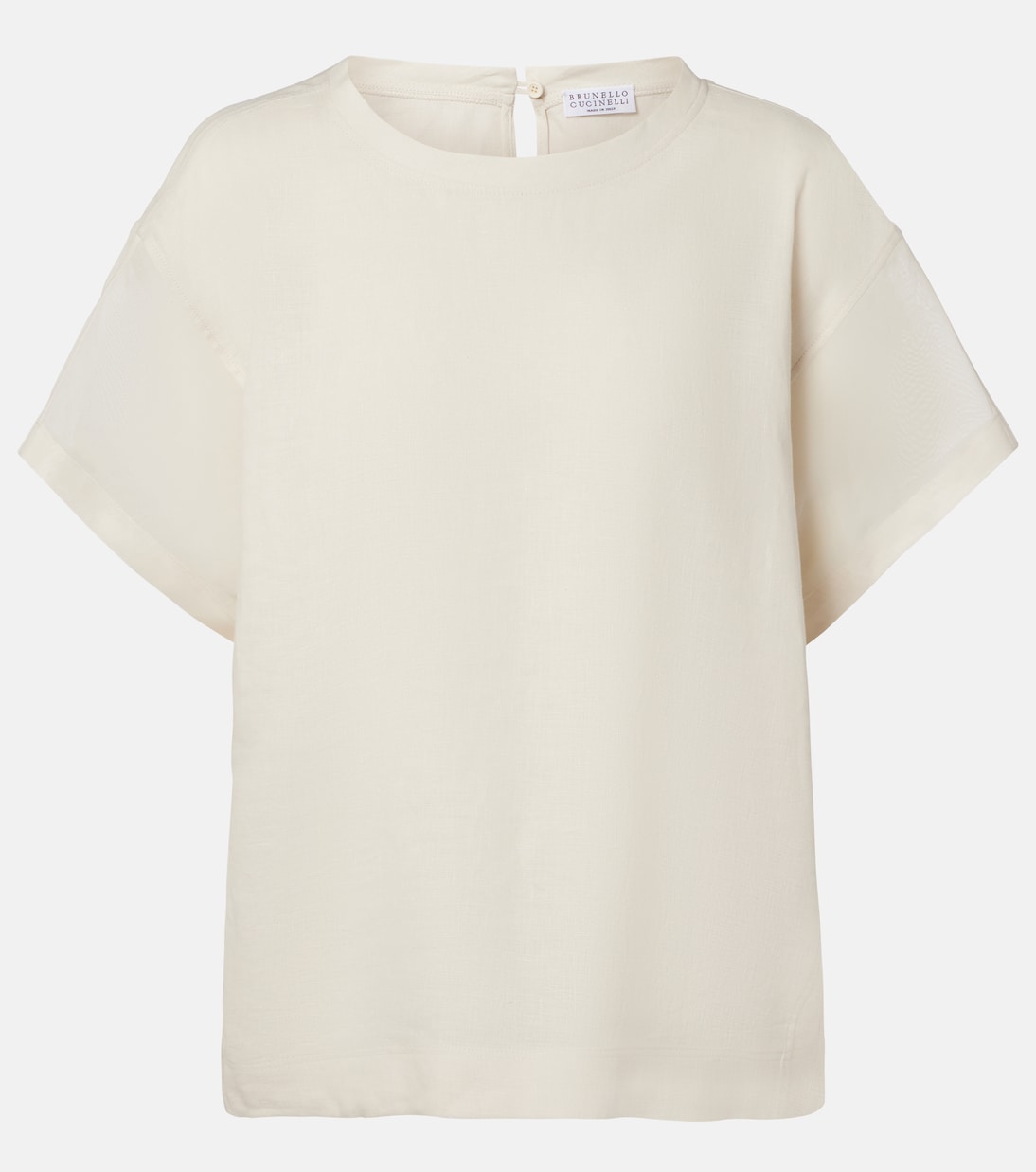 Oversized linen T-shirt | Brunello Cucinelli