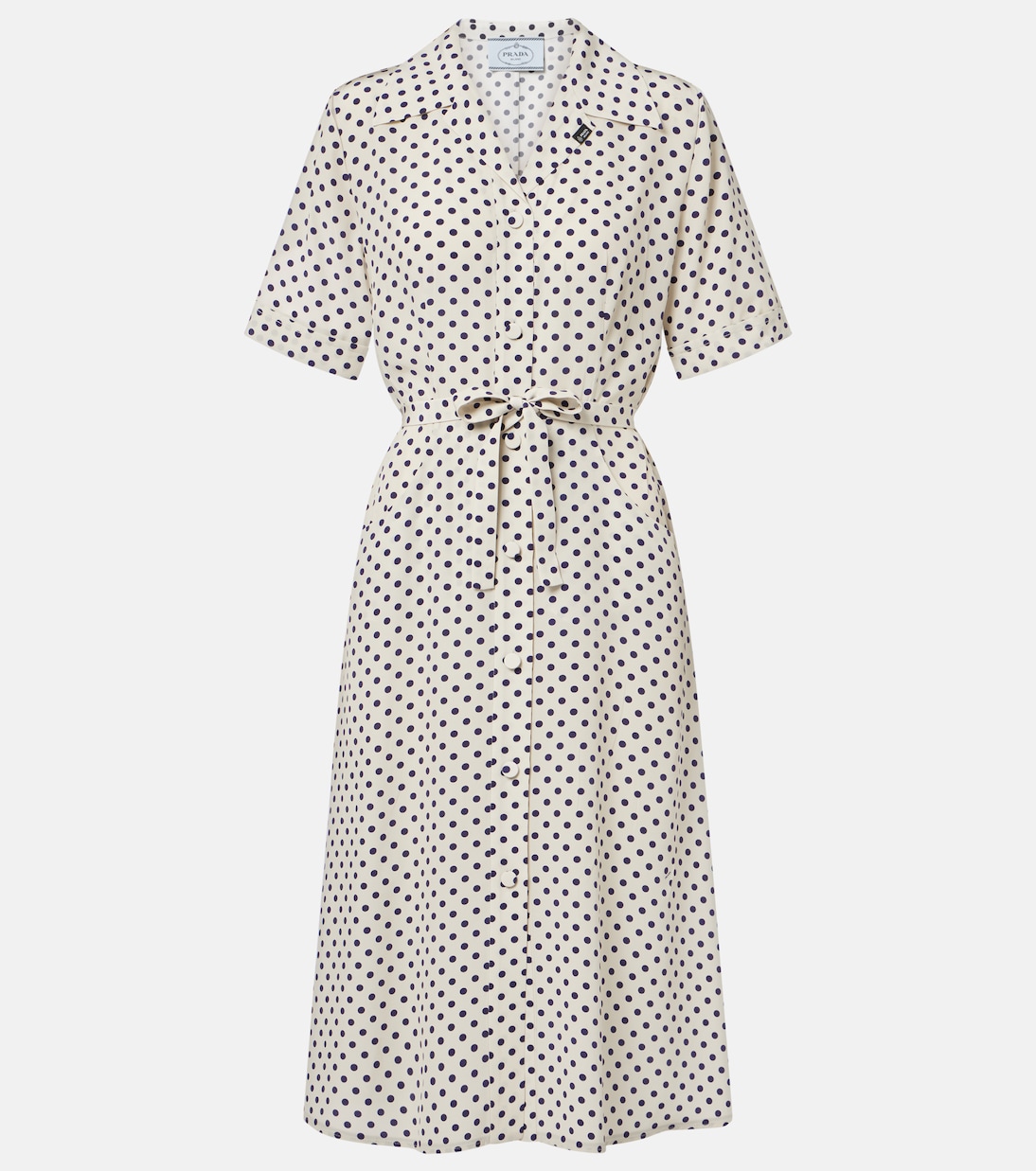 Hemdblusenkleid aus Seide | Prada