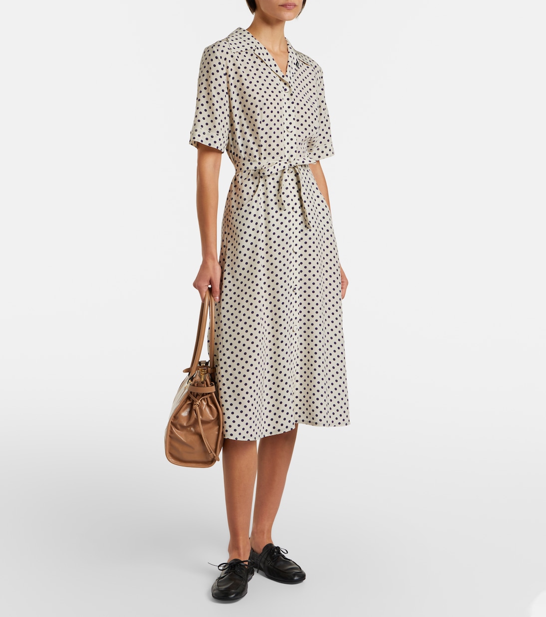 Hemdblusenkleid aus Seide | Prada