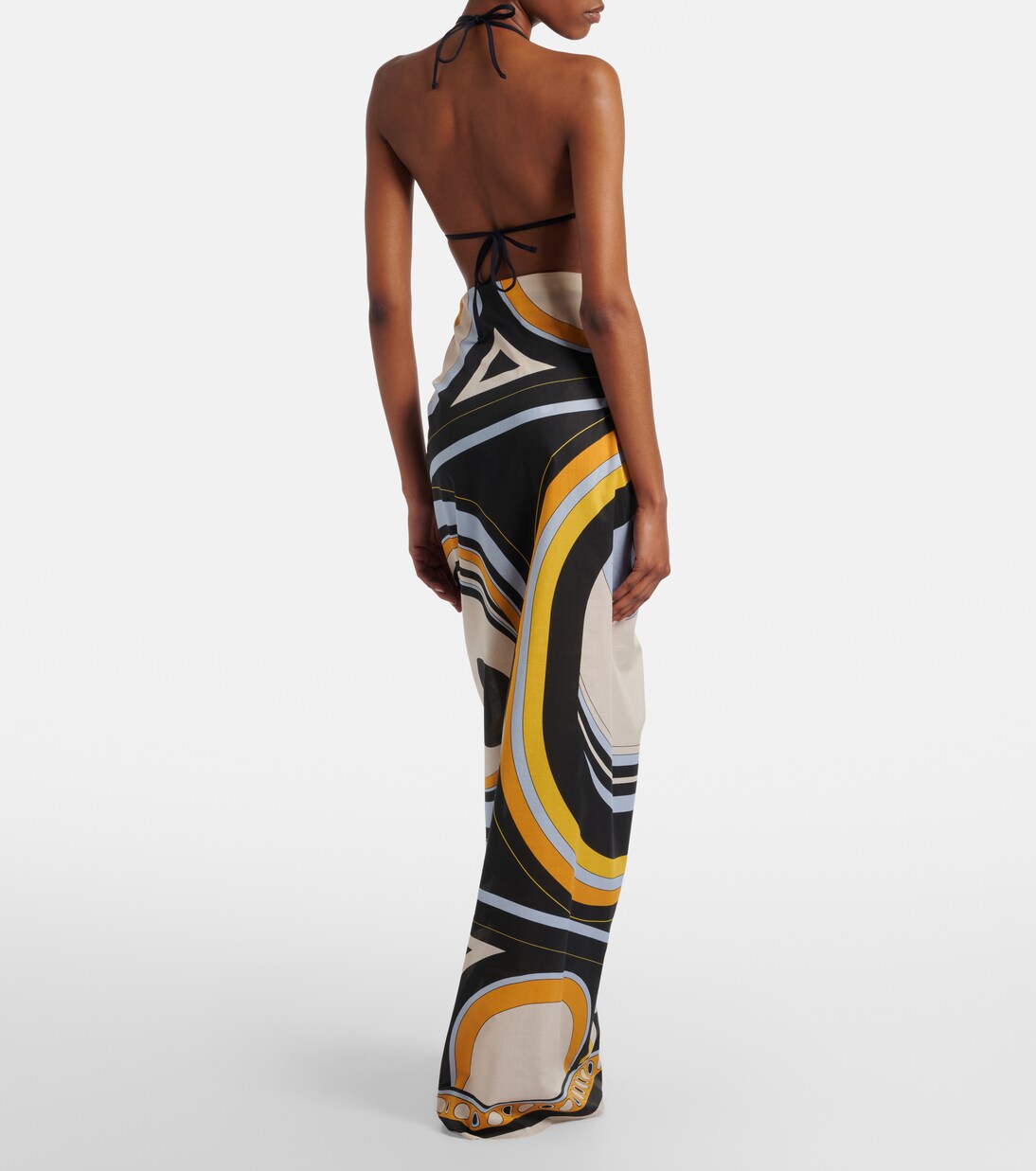 Printed cotton beach cover-up | La DoubleJ