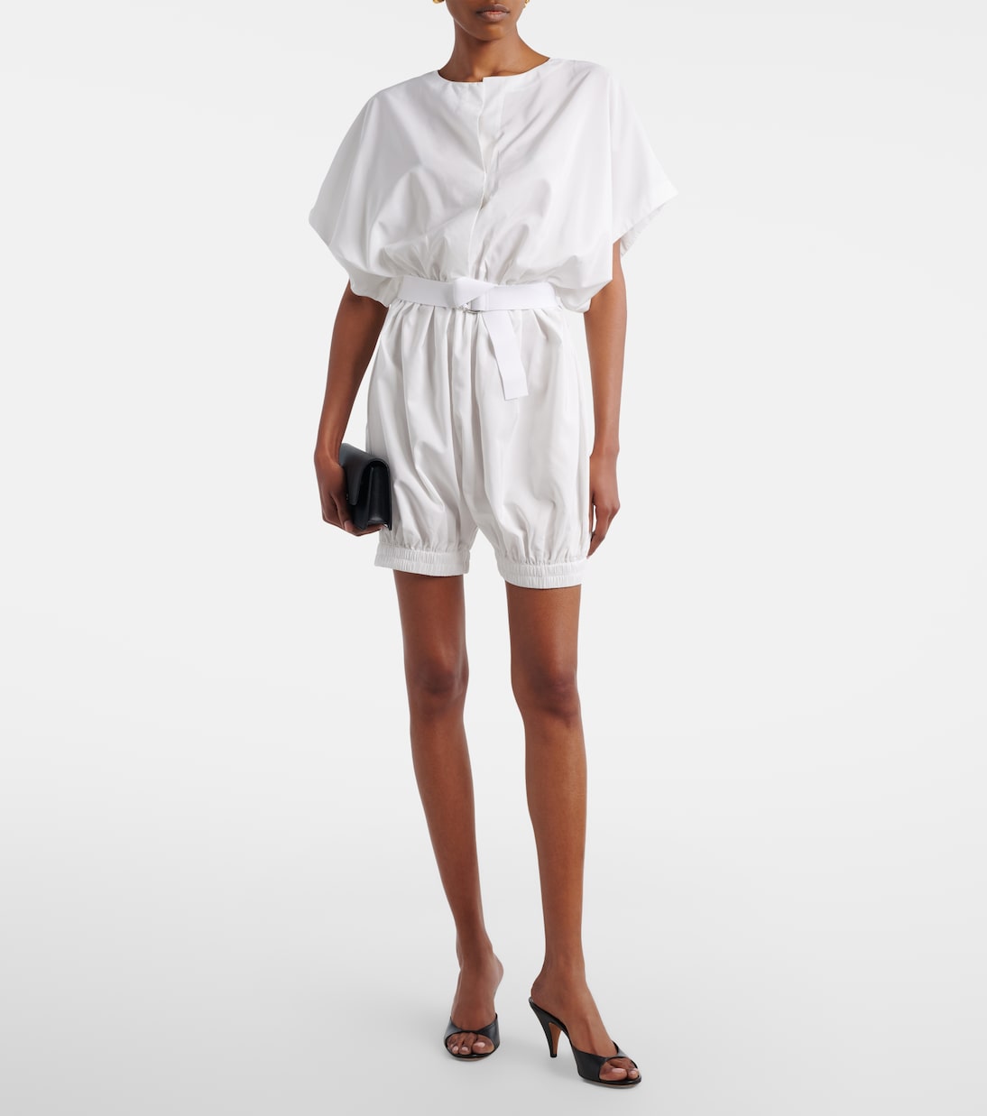Jumpsuit corta con cintura | Norma Kamali