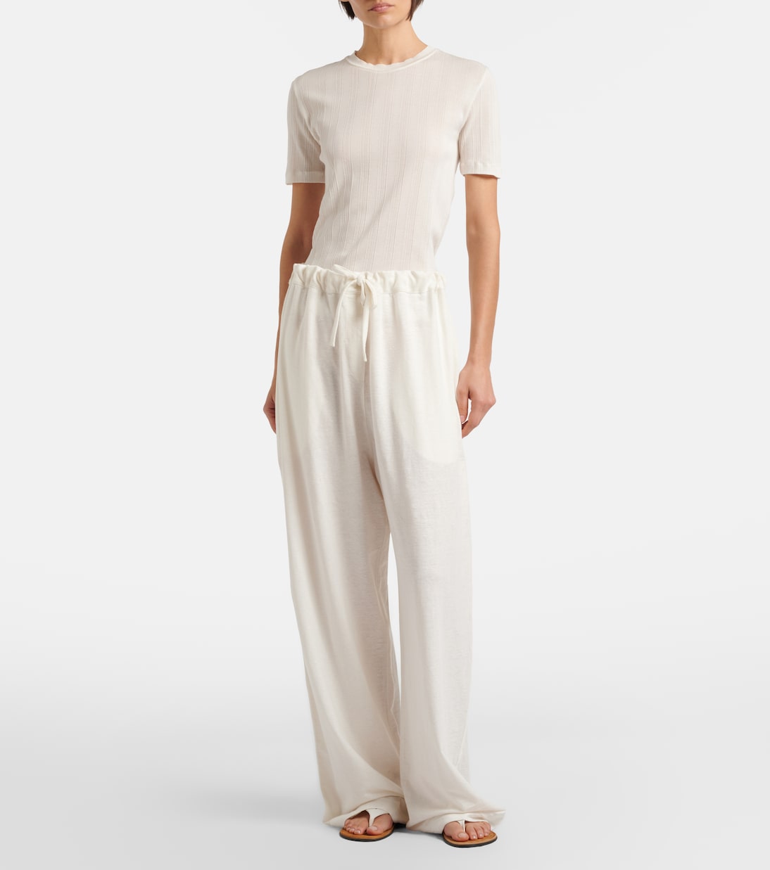Faz linen-blend wide-leg pants | The Row
