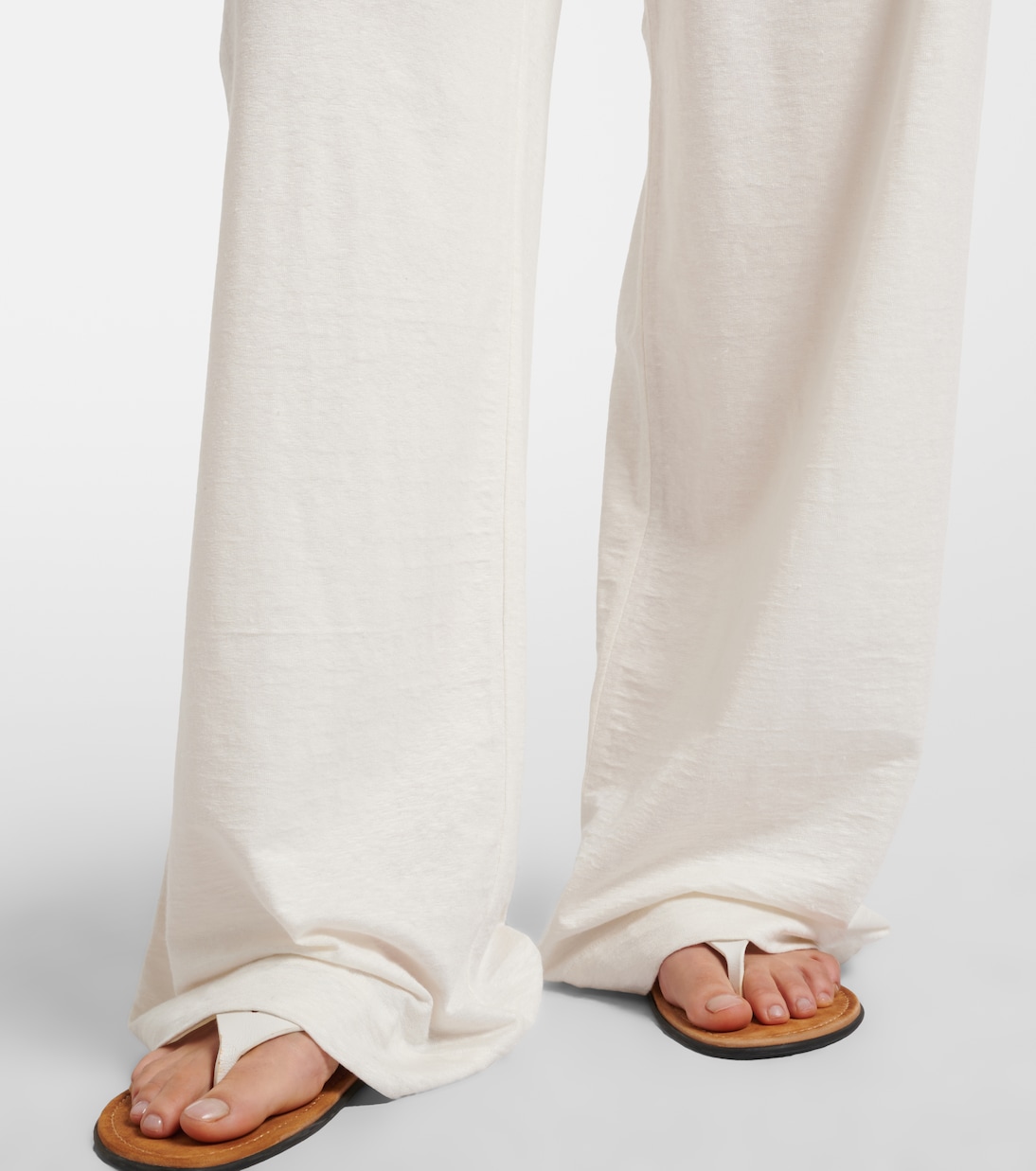 Faz linen-blend wide-leg pants | The Row