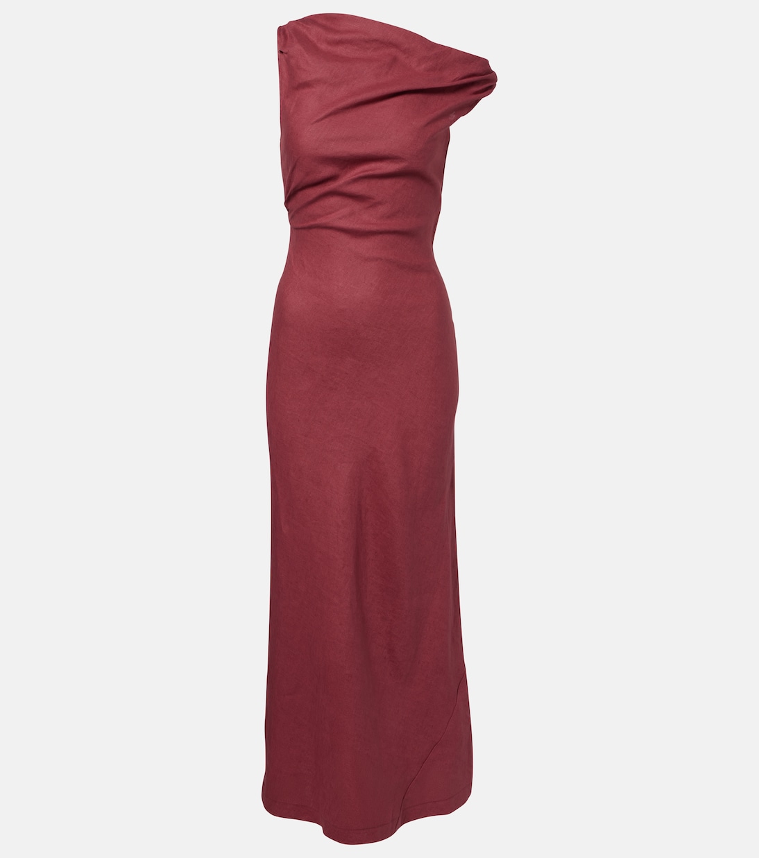 Suis asymmetric linen maxi dress | Faithfull
