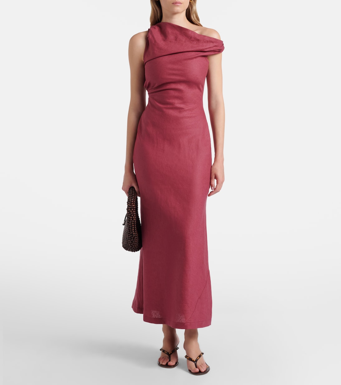 Suis asymmetric linen maxi dress | Faithfull