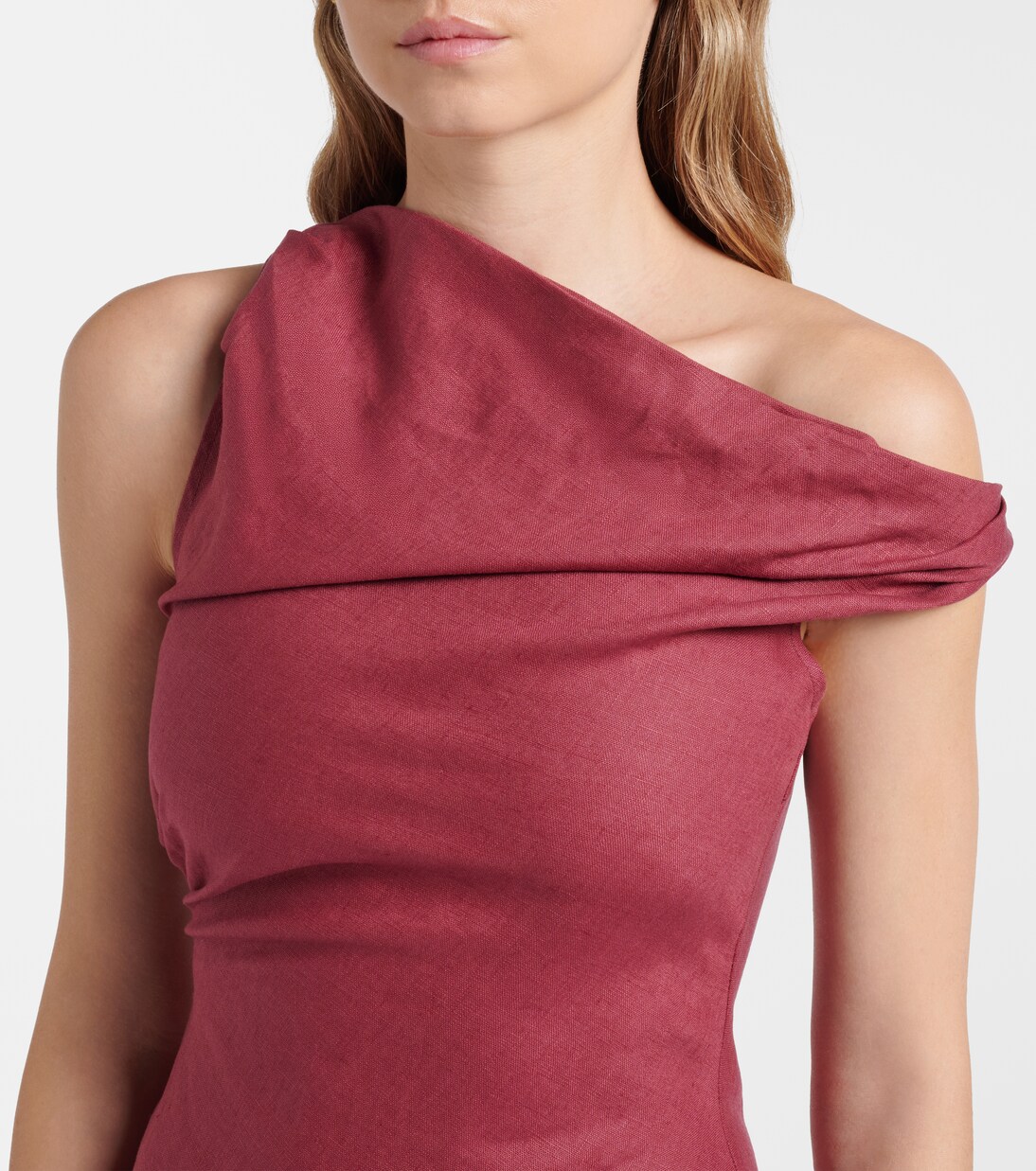 Suis asymmetric linen maxi dress | Faithfull