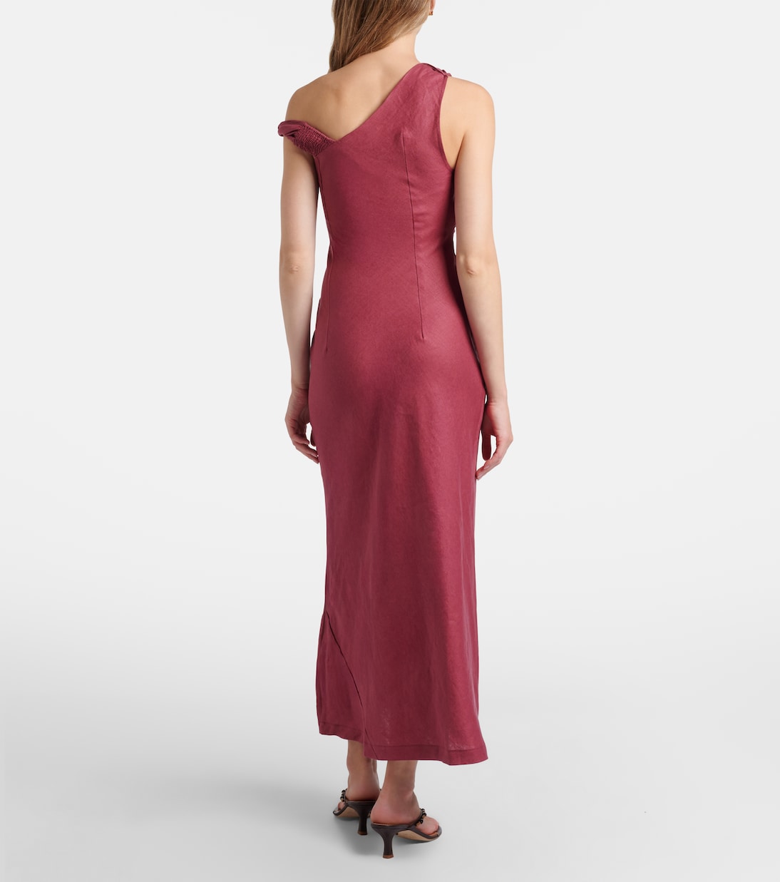 Suis asymmetric linen maxi dress | Faithfull