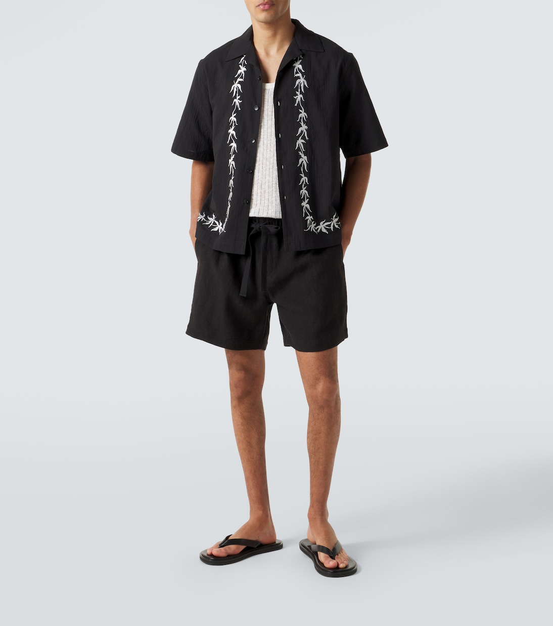 Embroidered bowling shirt | Commas