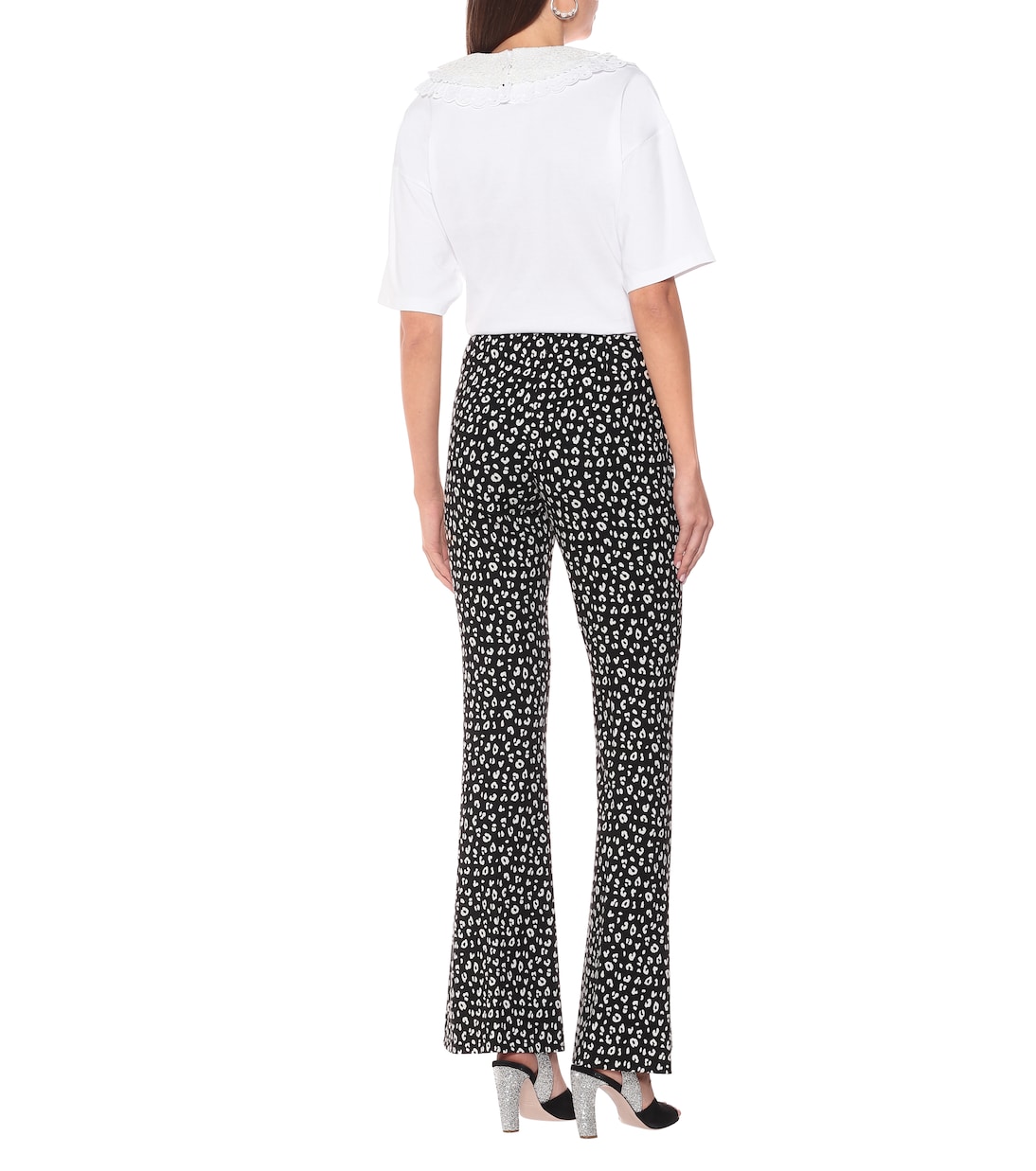 Printed jersey straight pants | Miu Miu