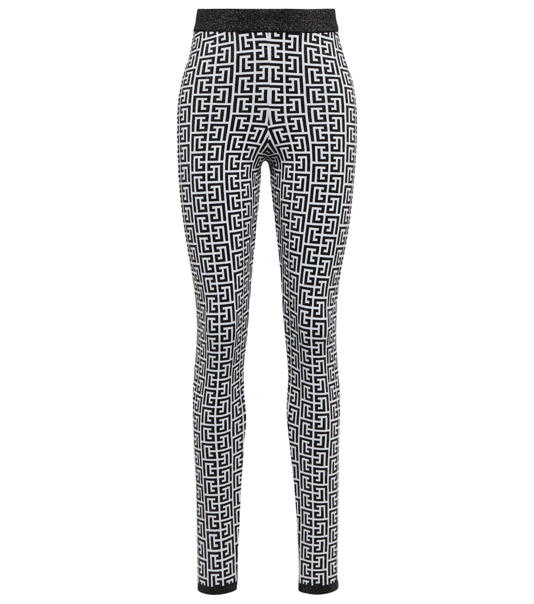 Leggings Monogram aus Jacquard-Strick | Balmain