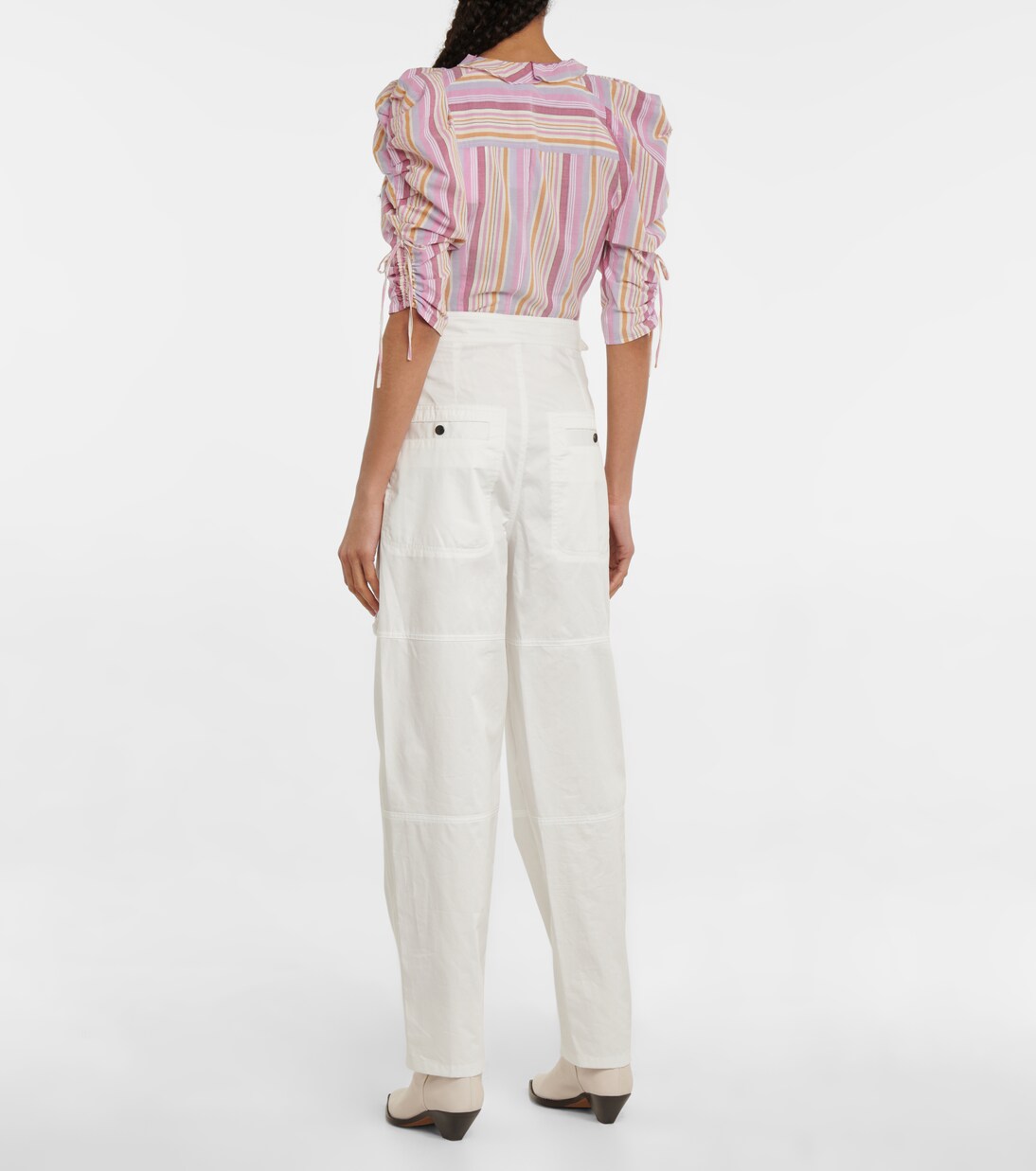 Pantalon Ferima à taille haute en coton | Isabel Marant