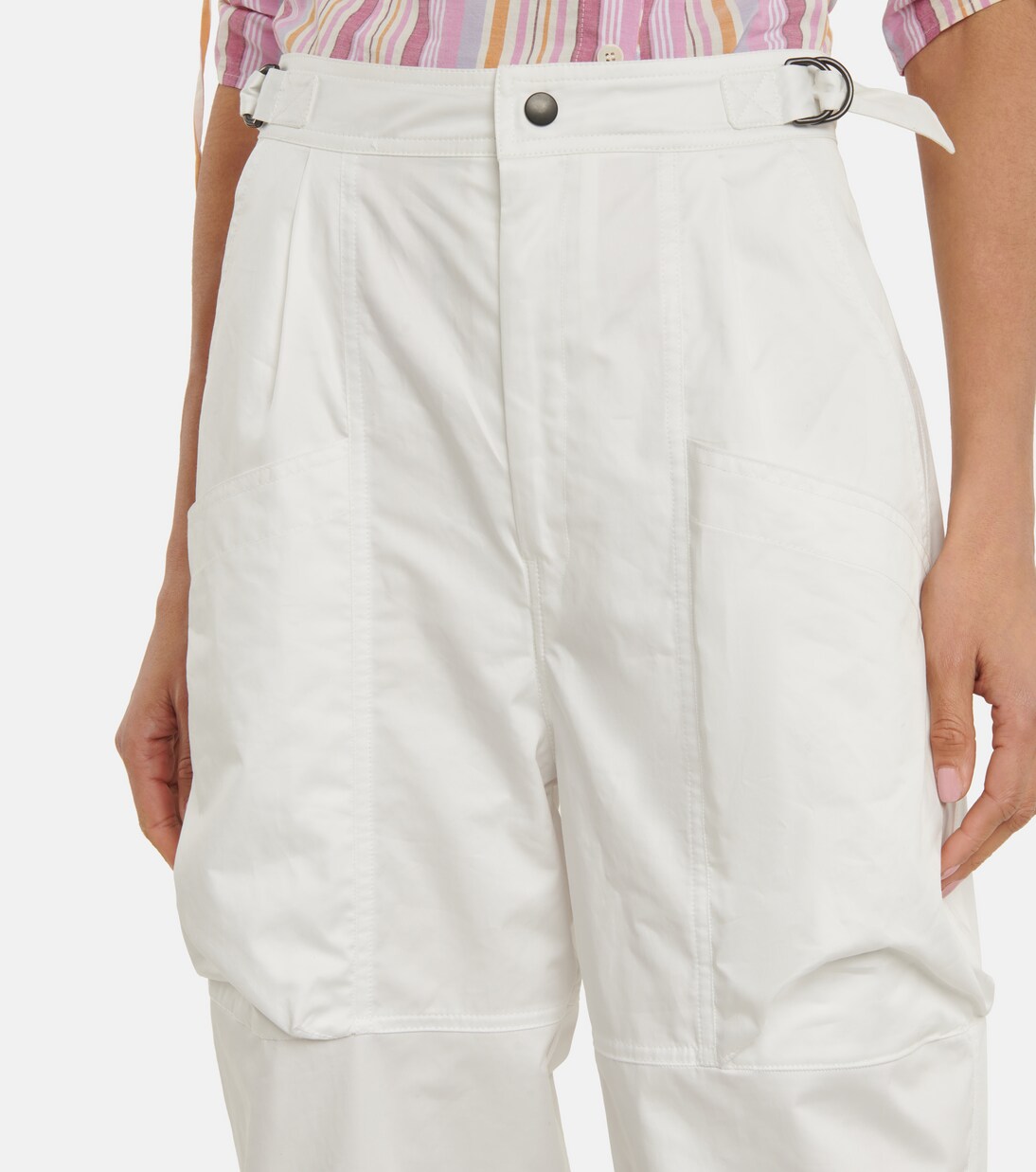 Pantalon Ferima à taille haute en coton | Isabel Marant