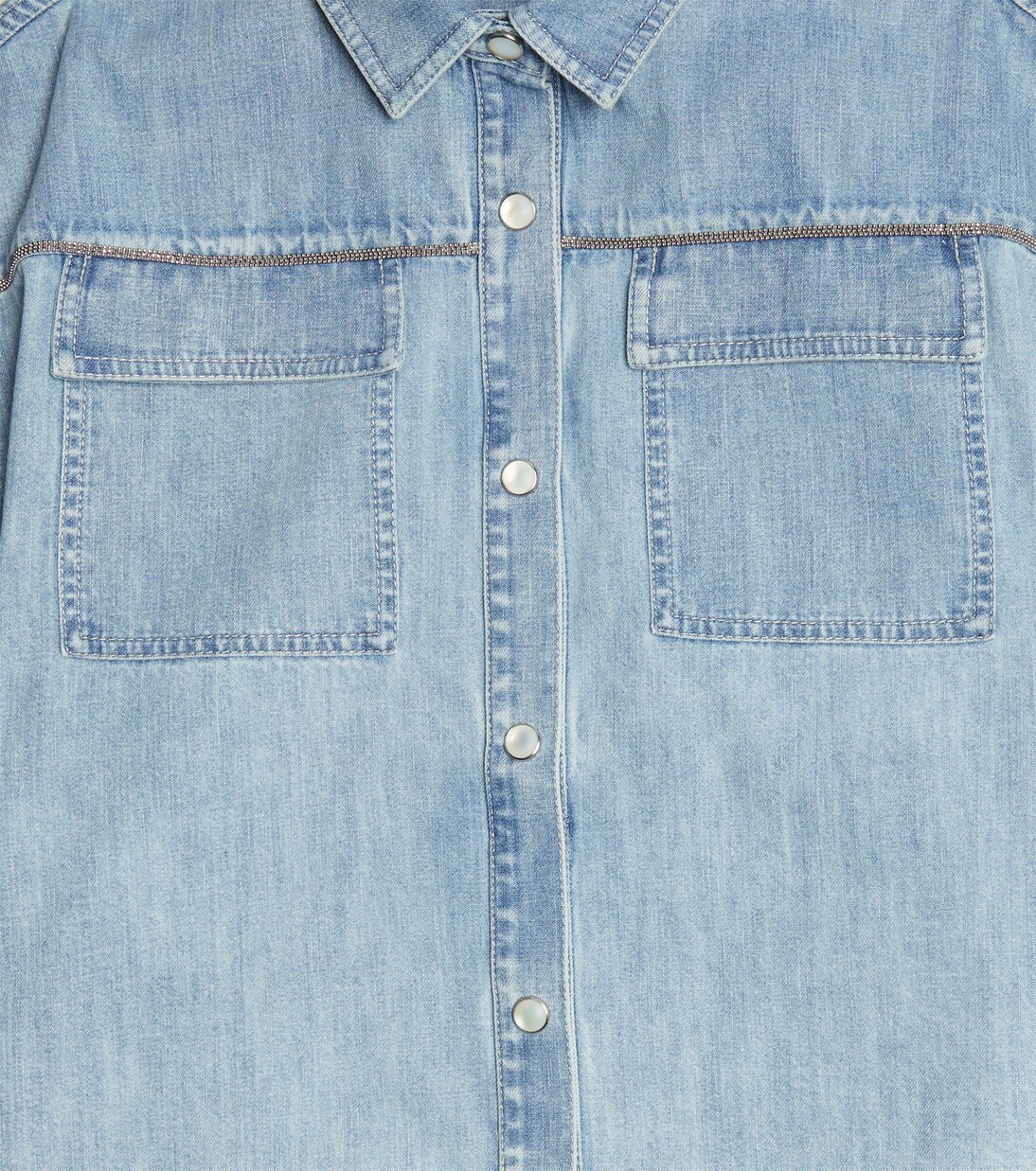 Verziertes Jeanshemd | Brunello Cucinelli Kids