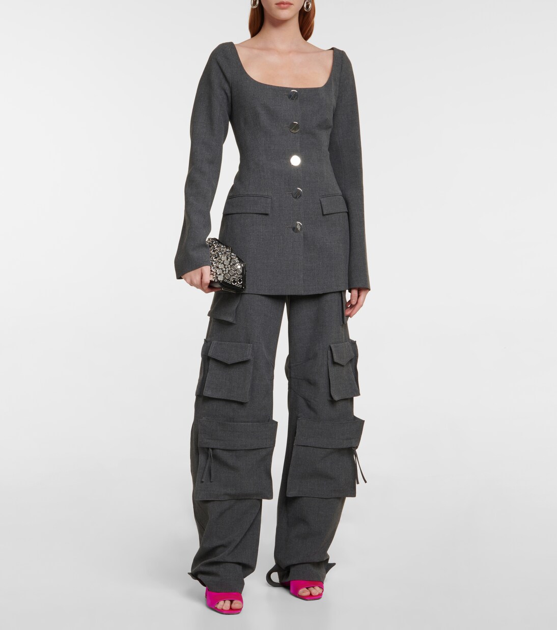 Pantoletten Luz aus Satin | The Attico