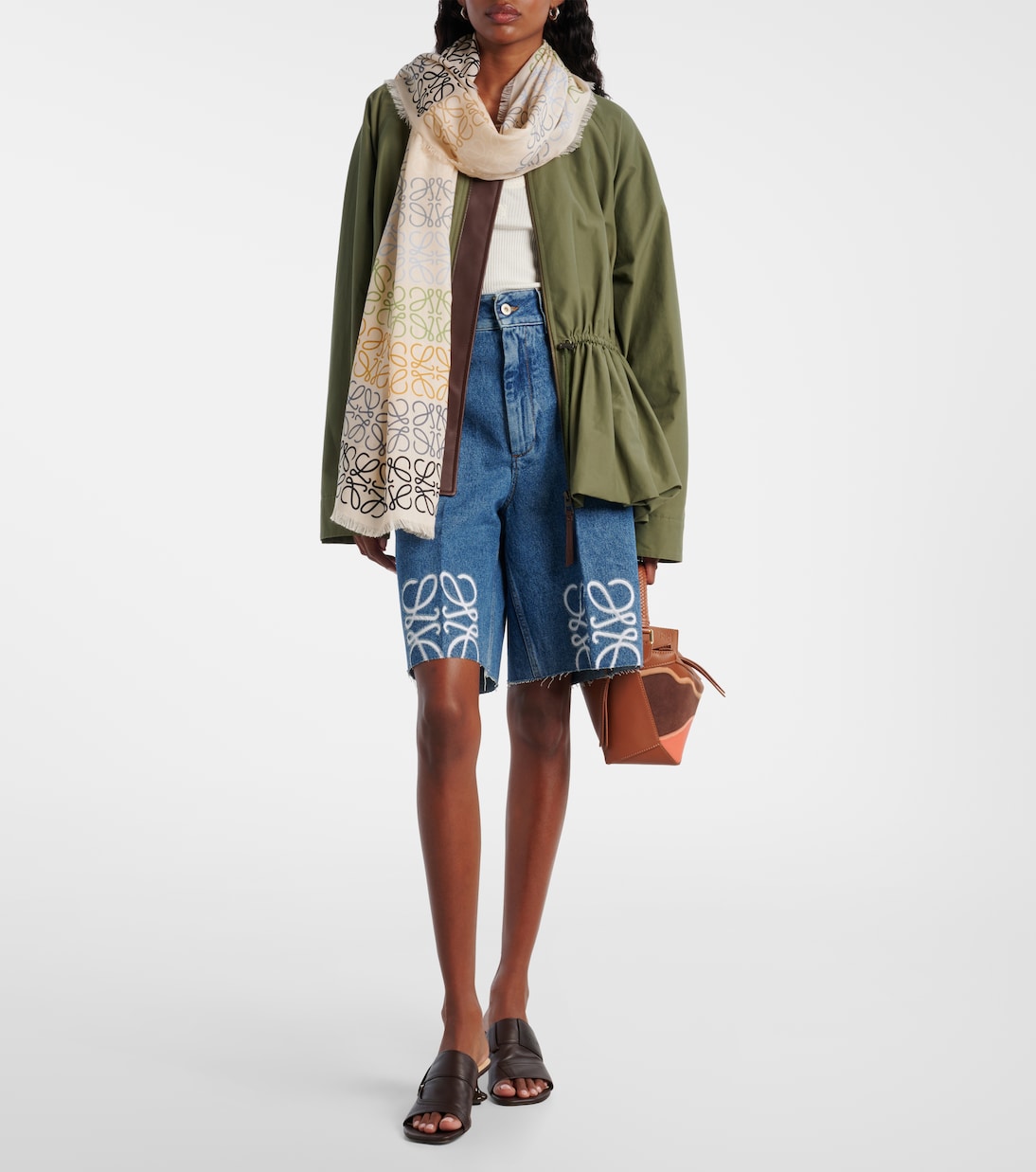 Anagram wool, silk and cashmere scarf | Loewe