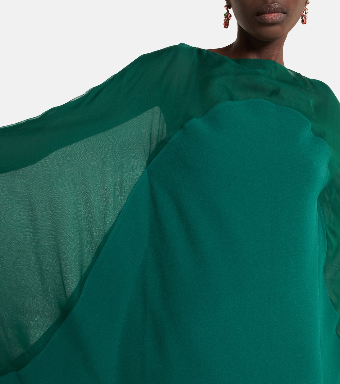 Silk-trimmed kaftan | Safiyaa