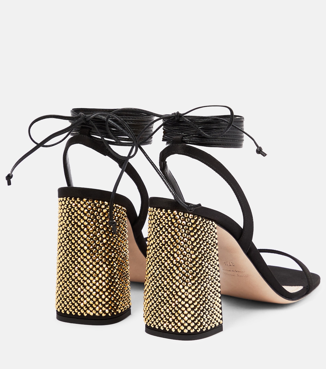 Sandales en satin à ornements | Miu Miu