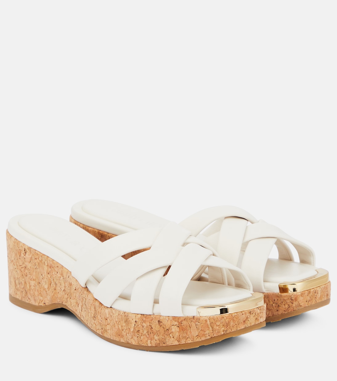 Sandalen Maribou 50 aus Veloursleder und Kork | Jimmy Choo