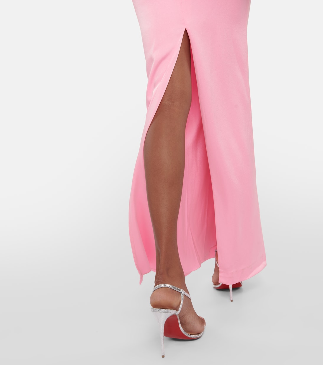 Robe longue Daley en crêpe de satin | Alex Perry