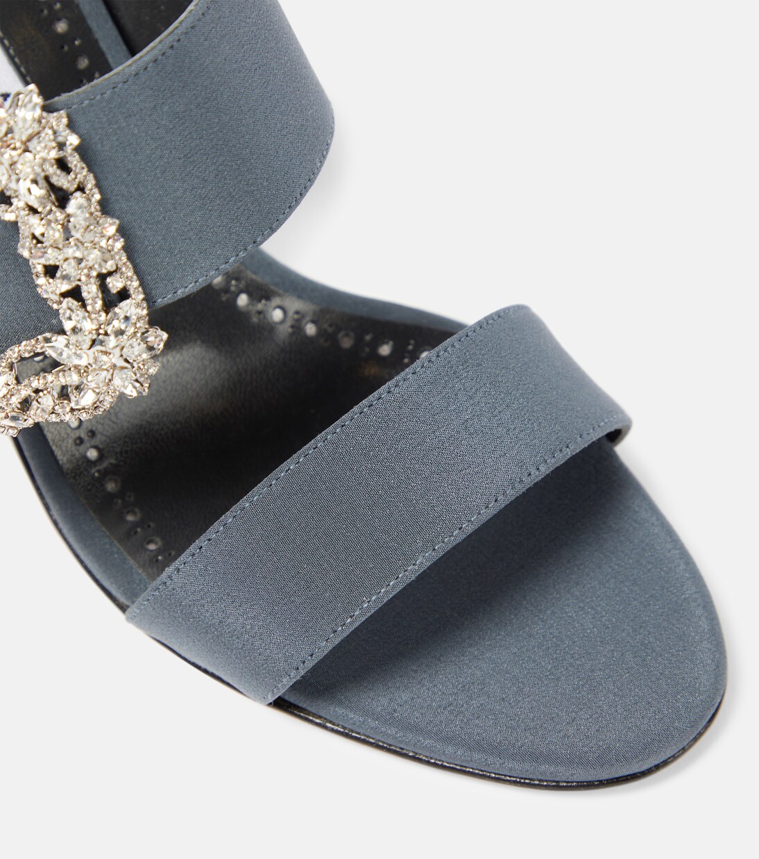 Gable Jewel embellished Crêpe de Chine sandals | Manolo Blahnik