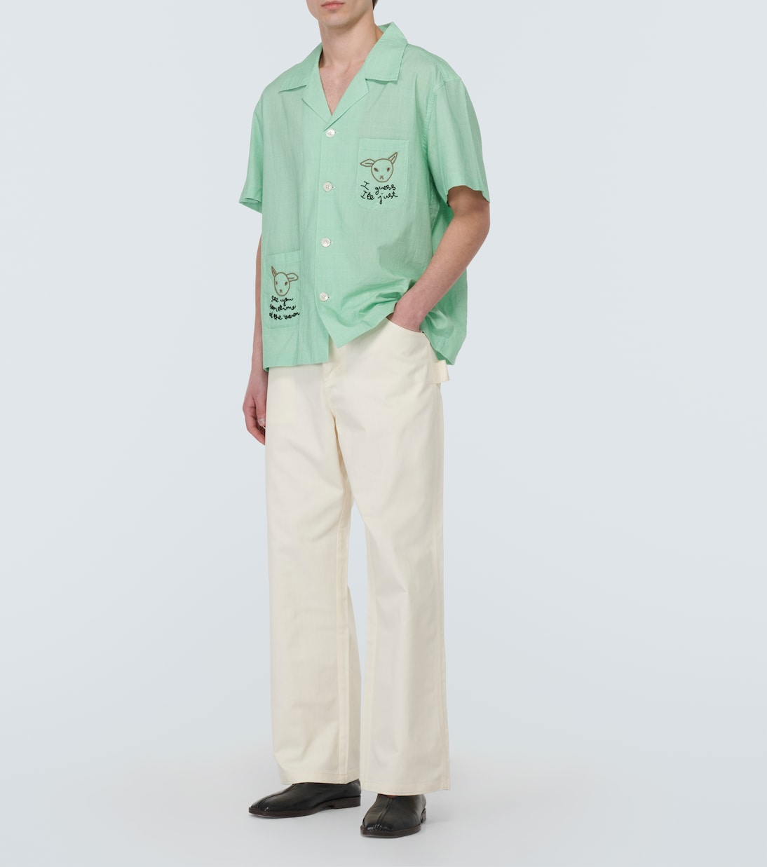 Pantalones Knolly Brook de algodón espigado | Bode