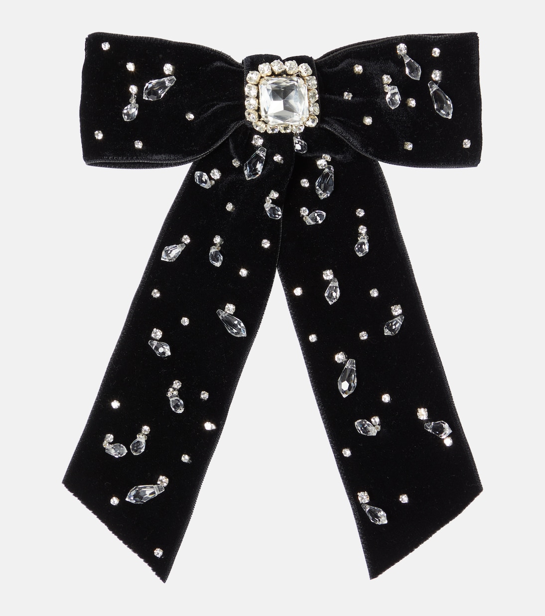Alva bow embellished velvet barrette | Jennifer Behr