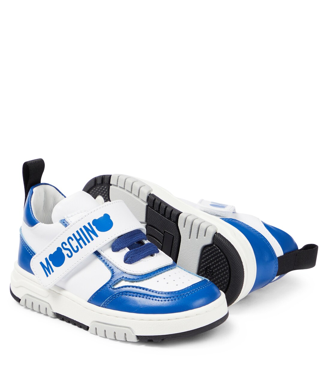 Logo leather sneakers | Moschino Kids