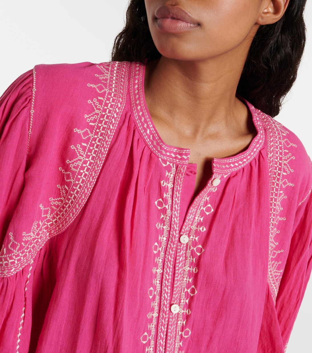 توب كروب من القطن المُطرّز Perkins | Marant Etoile