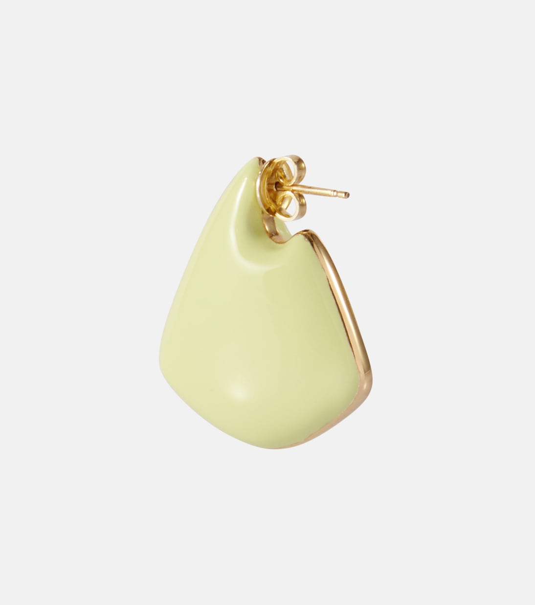 Ohrringe Fin Small aus Sterlingsilber, 18kt vergoldet, und Emaille | Bottega Veneta