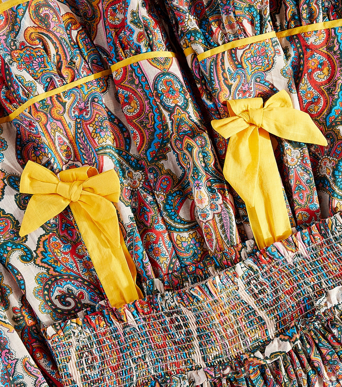 Robe Ottie en coton à motif cachemire | Zimmermann Kids