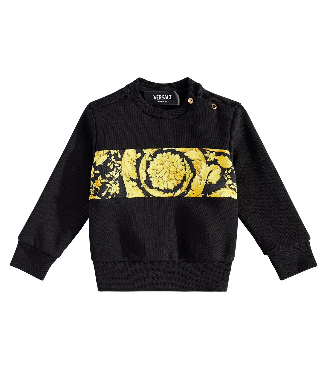 Baby Barocco cotton jersey sweatshirt | Versace Kids