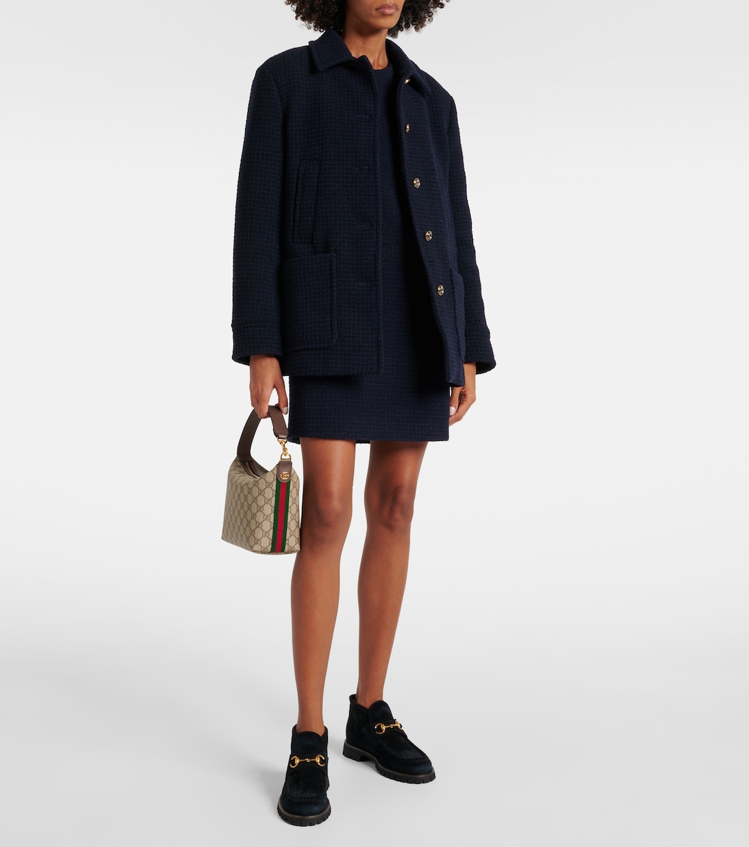 Ankle Boots Horsebit aus Veloursleder | Gucci