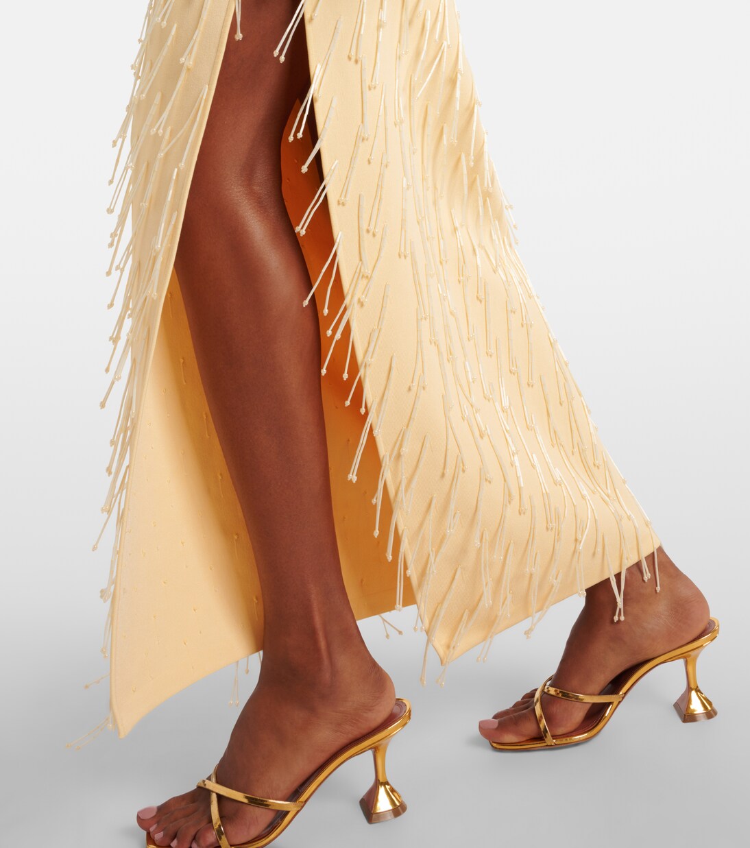 Verzierter Maxirock Depois aus Jersey | Galvan