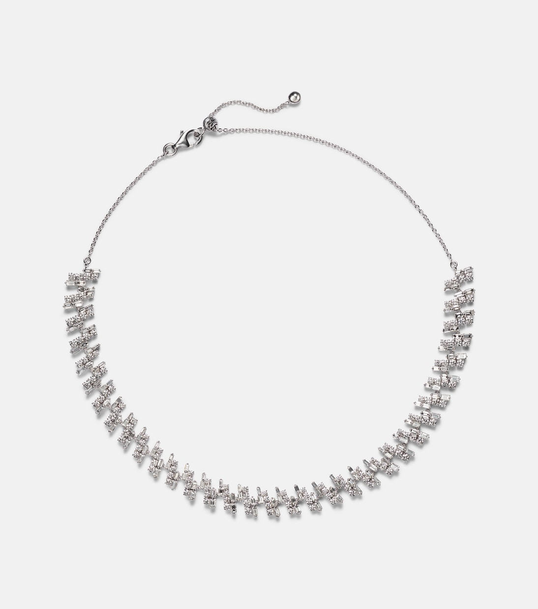 Art Deco 18kt white gold choker with diamonds | Kamyen