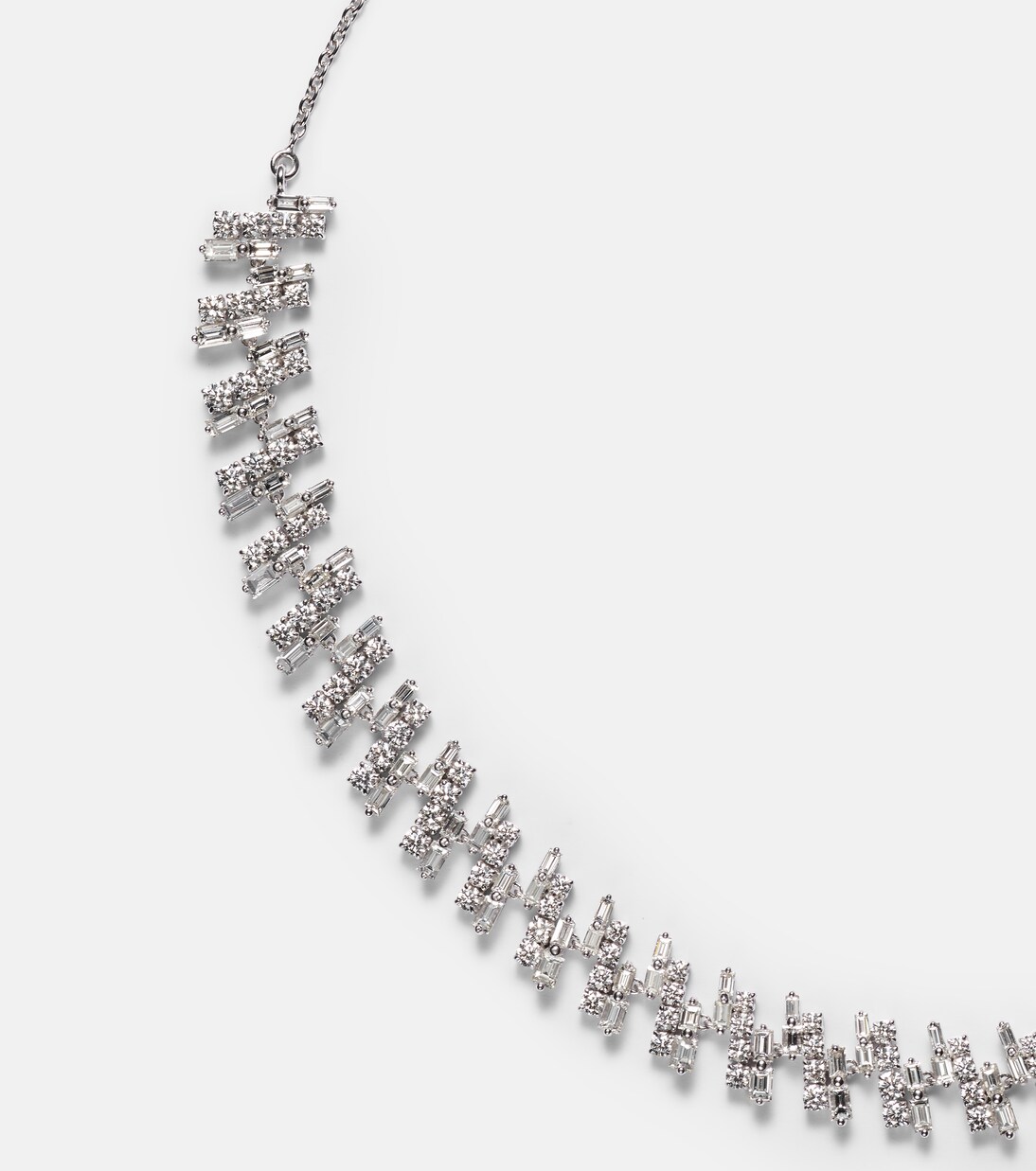 Art Deco 18kt white gold choker with diamonds | Kamyen