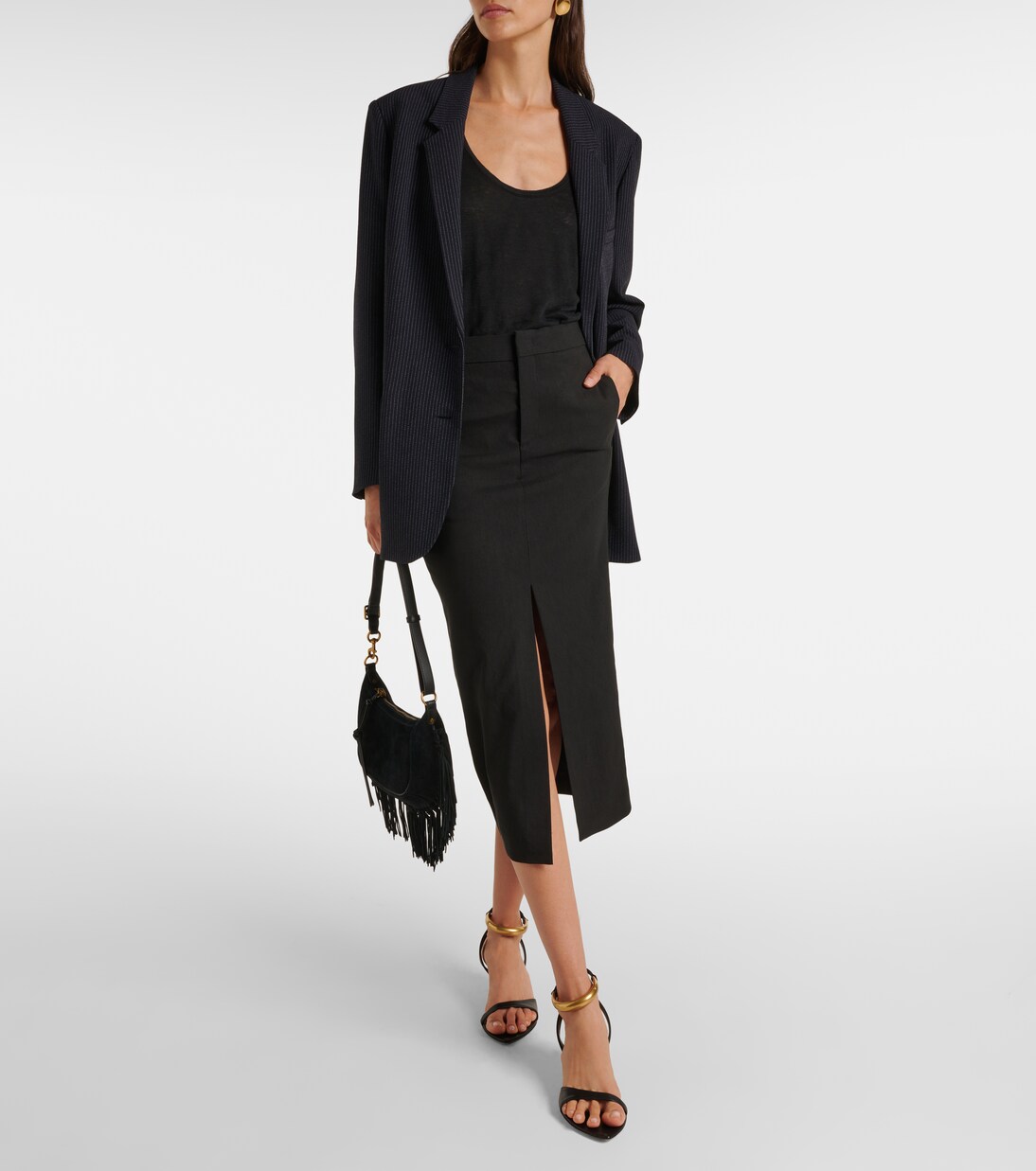 Dixina linen-blend midi skirt | Isabel Marant