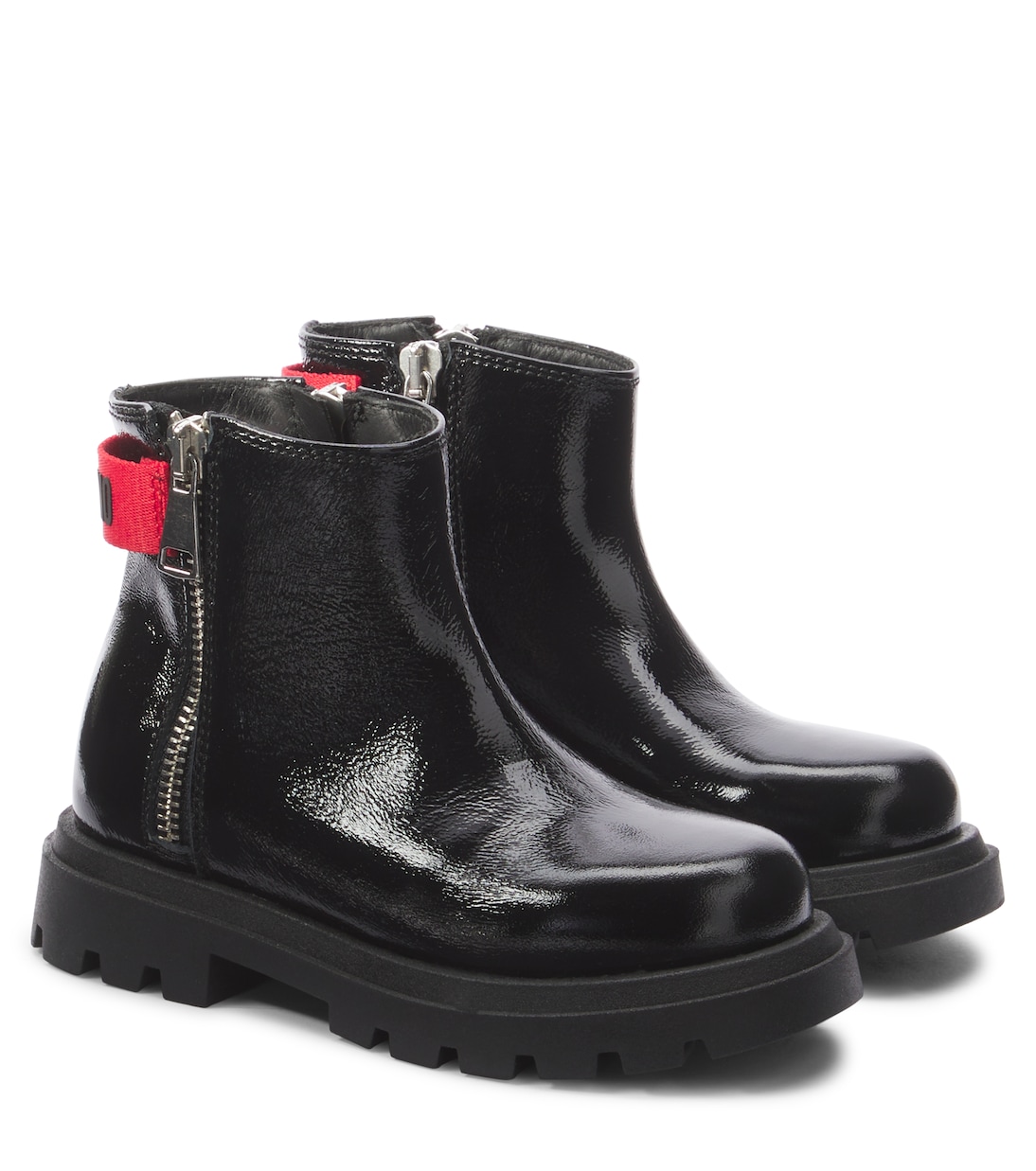 Ankle Boots aus Leder | Moschino Kids