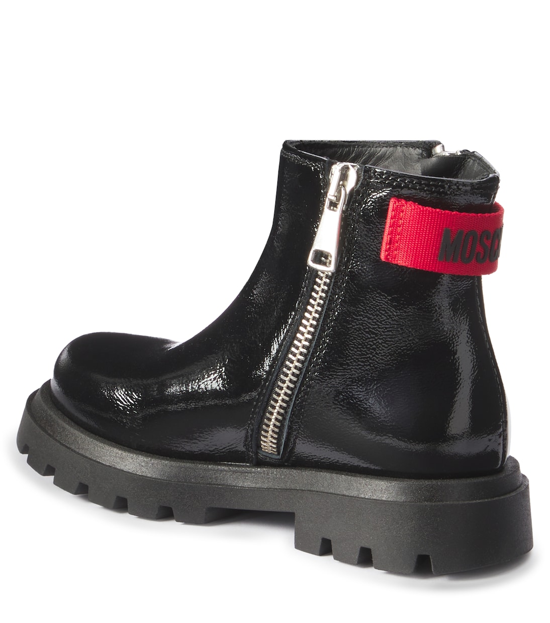 Ankle Boots aus Leder | Moschino Kids