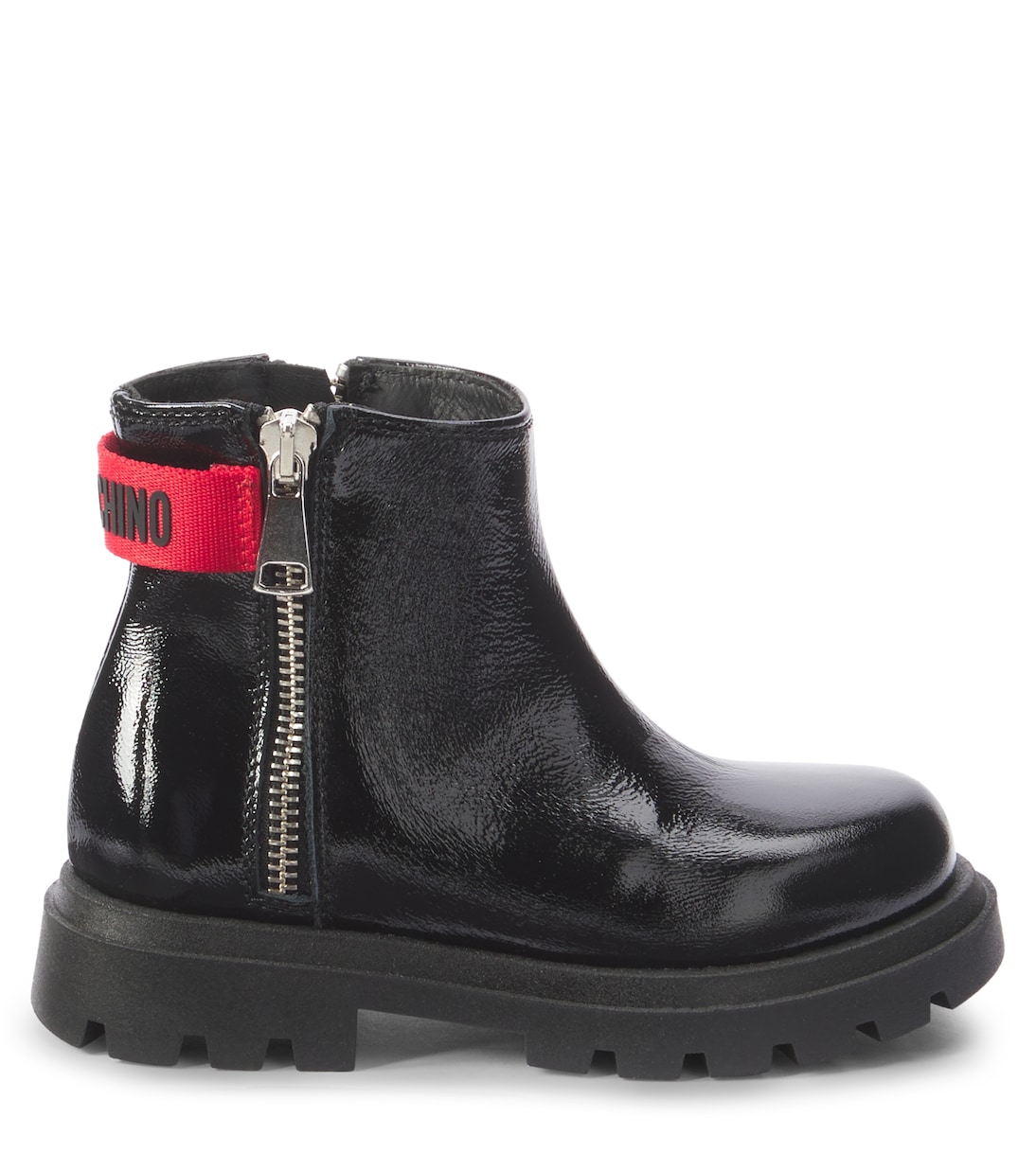 Ankle Boots aus Leder | Moschino Kids