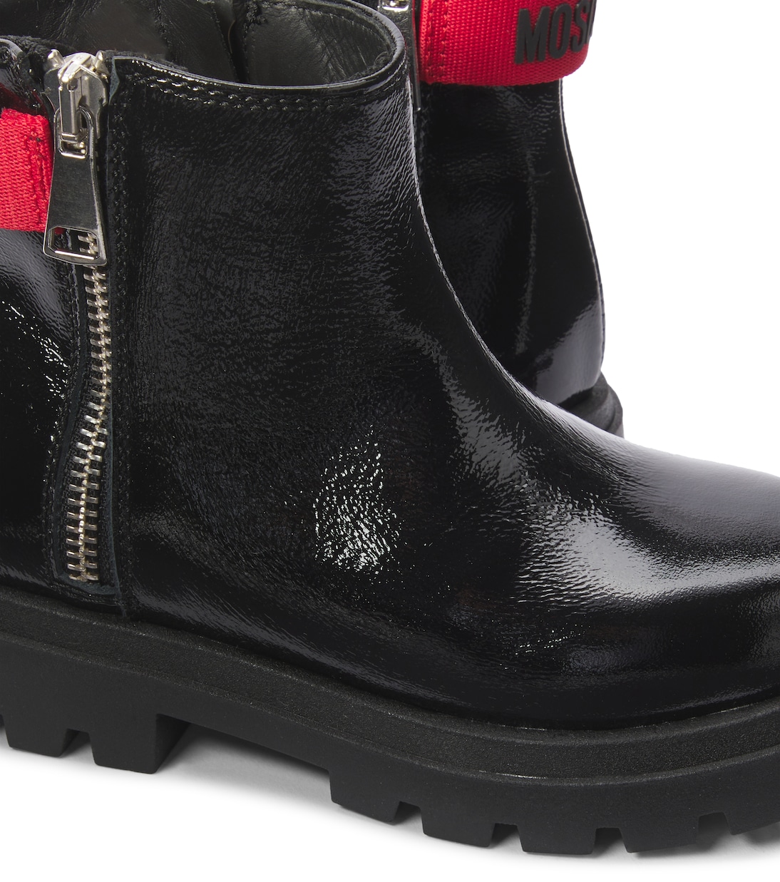 Ankle Boots aus Leder | Moschino Kids