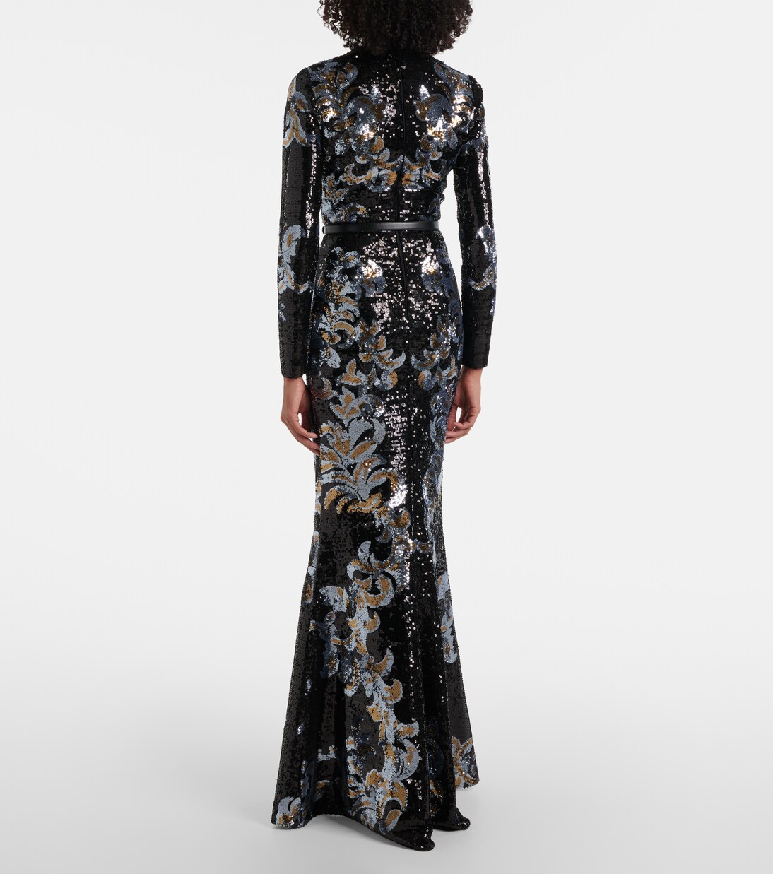 Robe longue imprimée à sequins | Elie Saab