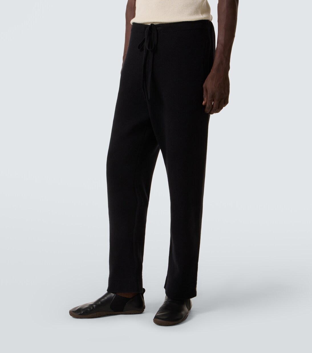 Pantalones rectos de punto de cachemir | God's True Cashmere