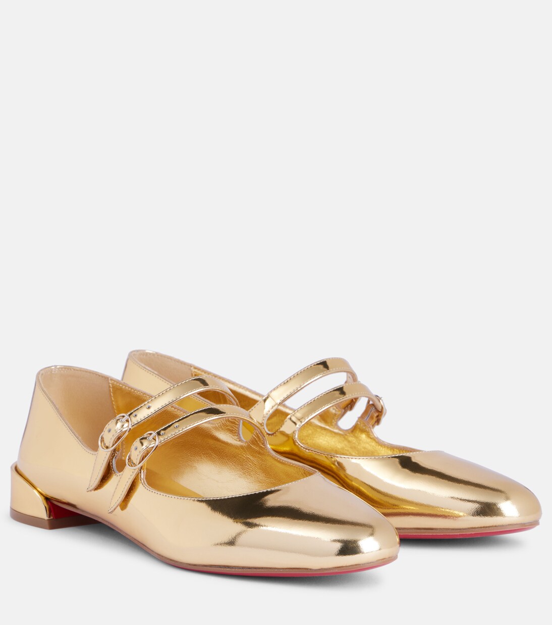 Sweet Jane mirrored leather Mary Jane flats | Christian Louboutin