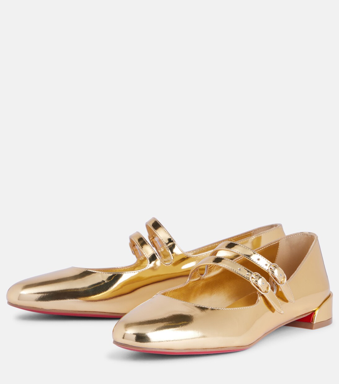 Sweet Jane mirrored leather Mary Jane flats | Christian Louboutin